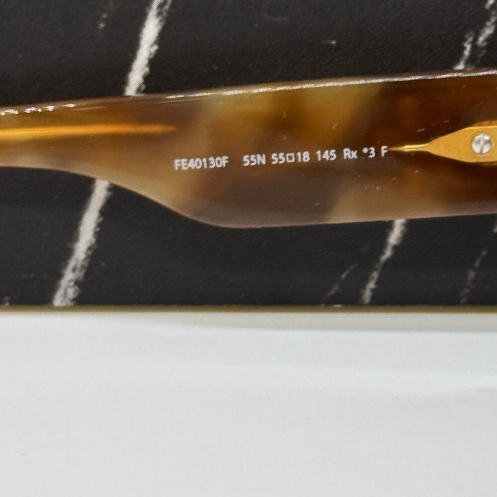 NEW FE40130F 55N FENDI SUNGLASSES SHINY LIGHT HAVANA UNISEX EYEWEAR FENDI - Picture 11 of 13